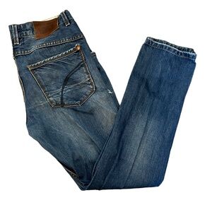 CARS JEANS Savile Straight Leg Distressed Mid Rise Casual Denim Jean 34